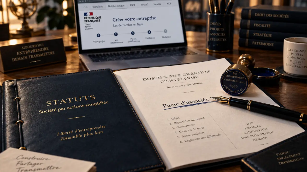 Avocat création entreprise : statuts et pacte d’associés sur un dossier