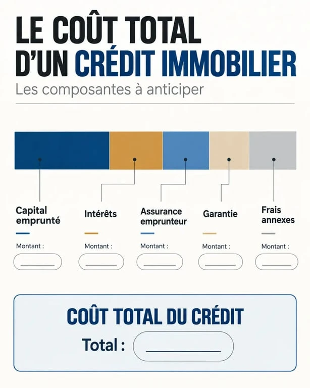Courtier crédit immobilier Roche-lez-Beaupré : composition du coût total d'un prêt immobilier